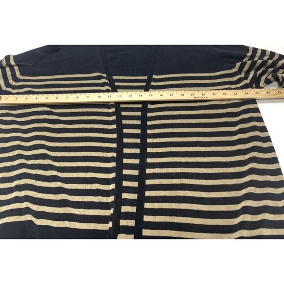 Plus Size Women’s Sweater Blue Tan Gold Pullover Long Sleeve Knit Top Cardigan - Picture 6 of 6